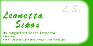 leonetta sipos business card